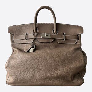 Hermes Etoupe Togo & Palladium Hardware HAC Birkin 50